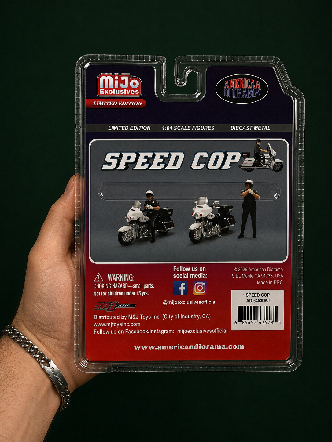 American Diorama – Speed Cop Police Motorcycles Set – 1:64