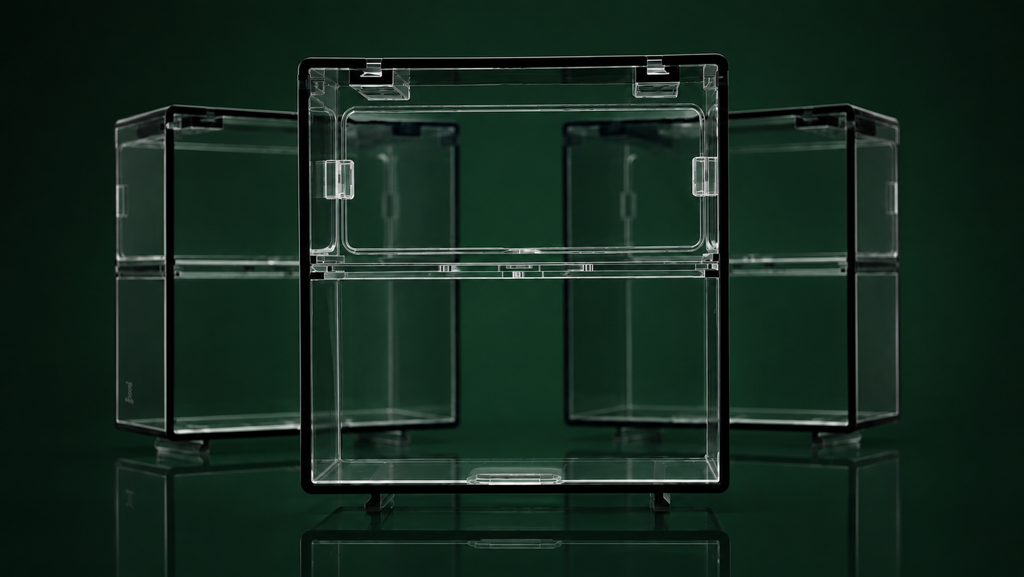 Premium Acryl Display Box für Kaido House 1:64 – Sichere Präsentation mit Achsfixierung