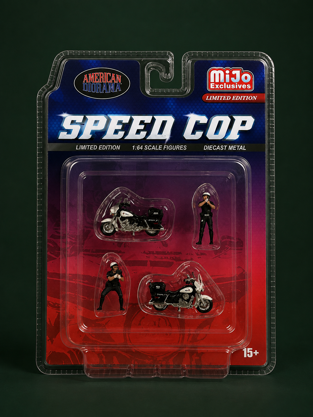 American Diorama – Speed Cop Police Motorcycles Set – 1:64