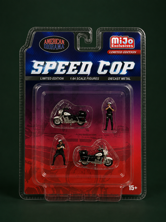American Diorama – Speed Cop Police Motorcycles Set – 1:64