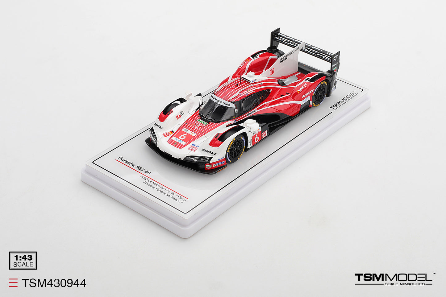 TSM430944 - Porsche 963 #6 – Le Mans 24H 2nd Place 2025 – 1:43 (PRE-ORDER)